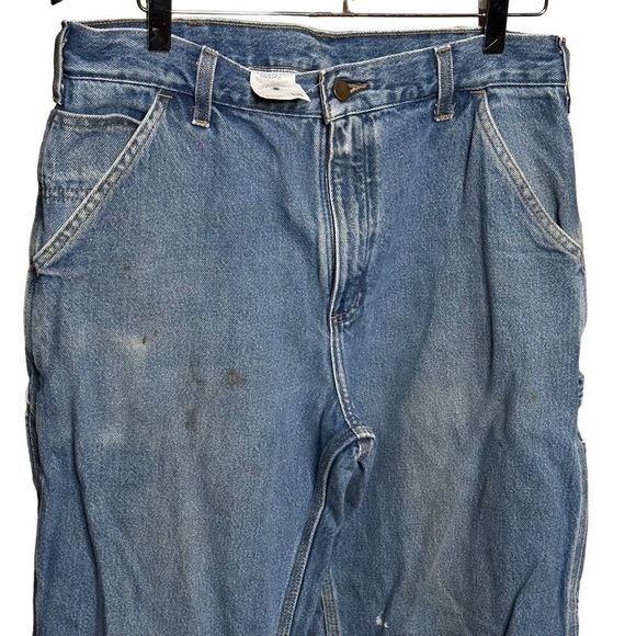 Carhartt Original Dungaree Carpenter Denim Jeans Pants 32X30 - Picture 2 of 7